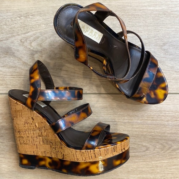 LRL | Teressa | Tortoise Cork Wedge‎ Sandals - Picture 2 of 13